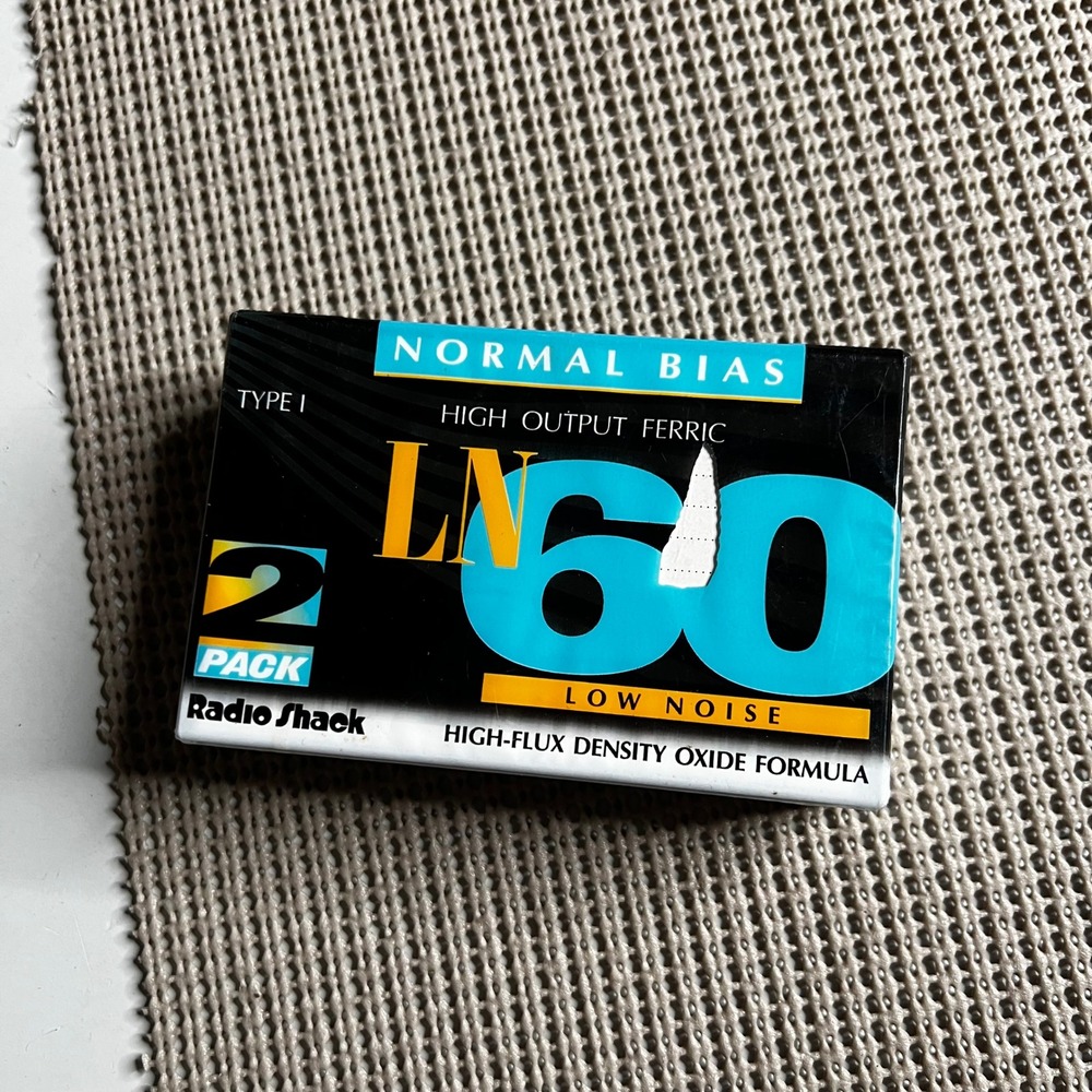 Radio Shack LN60 Normal Bias Type I Blank Cassette Tapes 2 Pack Sealed 44-911